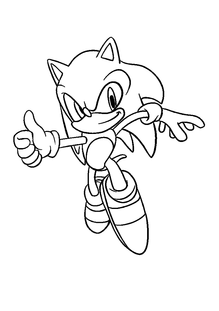 sonic para colorir