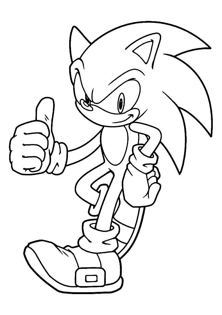 sonic para colorir