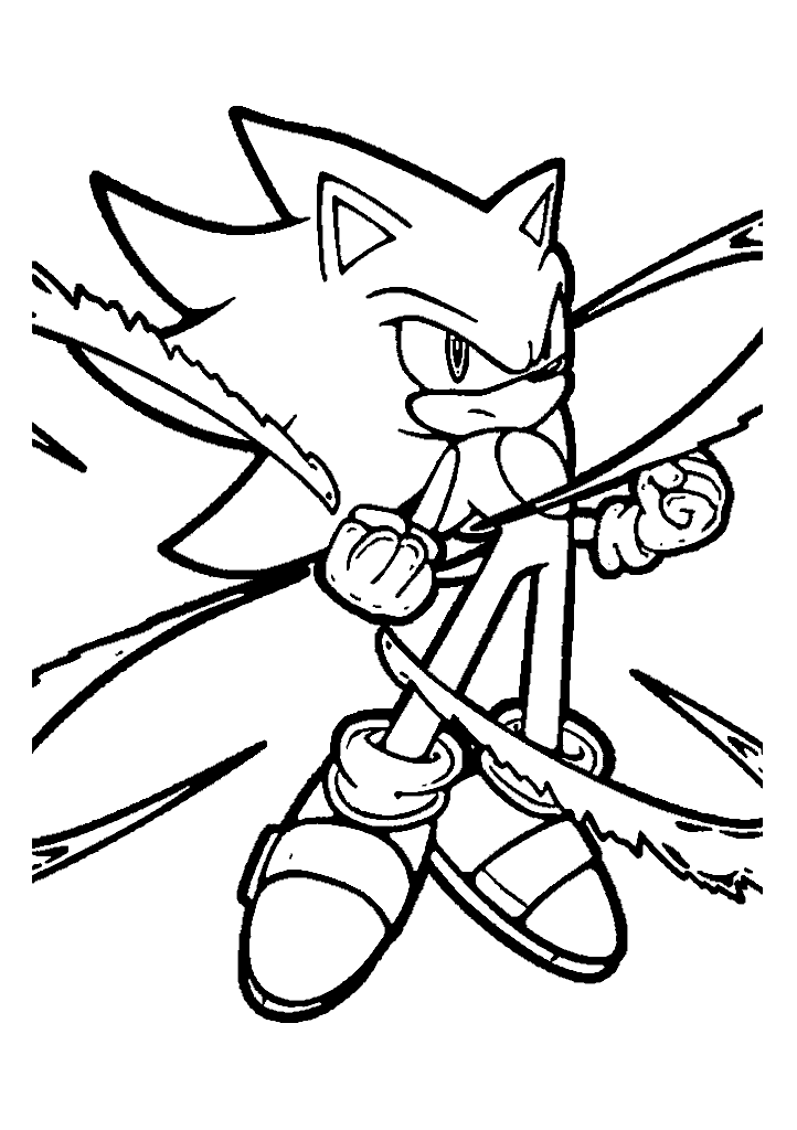 sonic para colorir