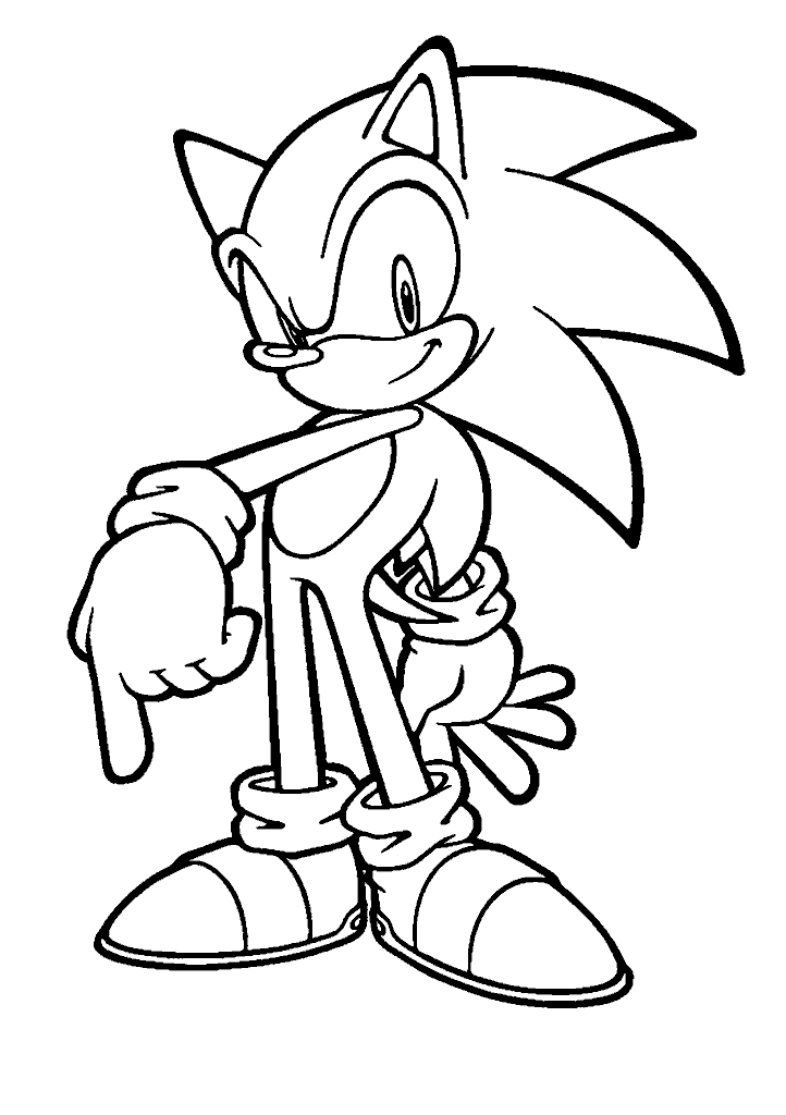 sonic para colorir