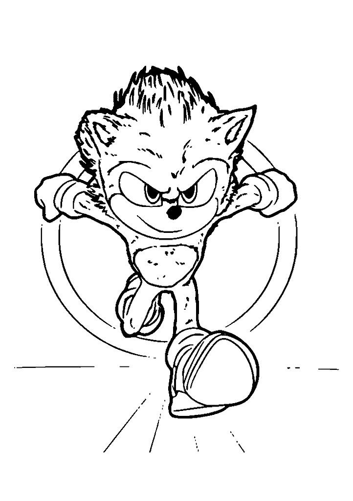 sonic para colorir