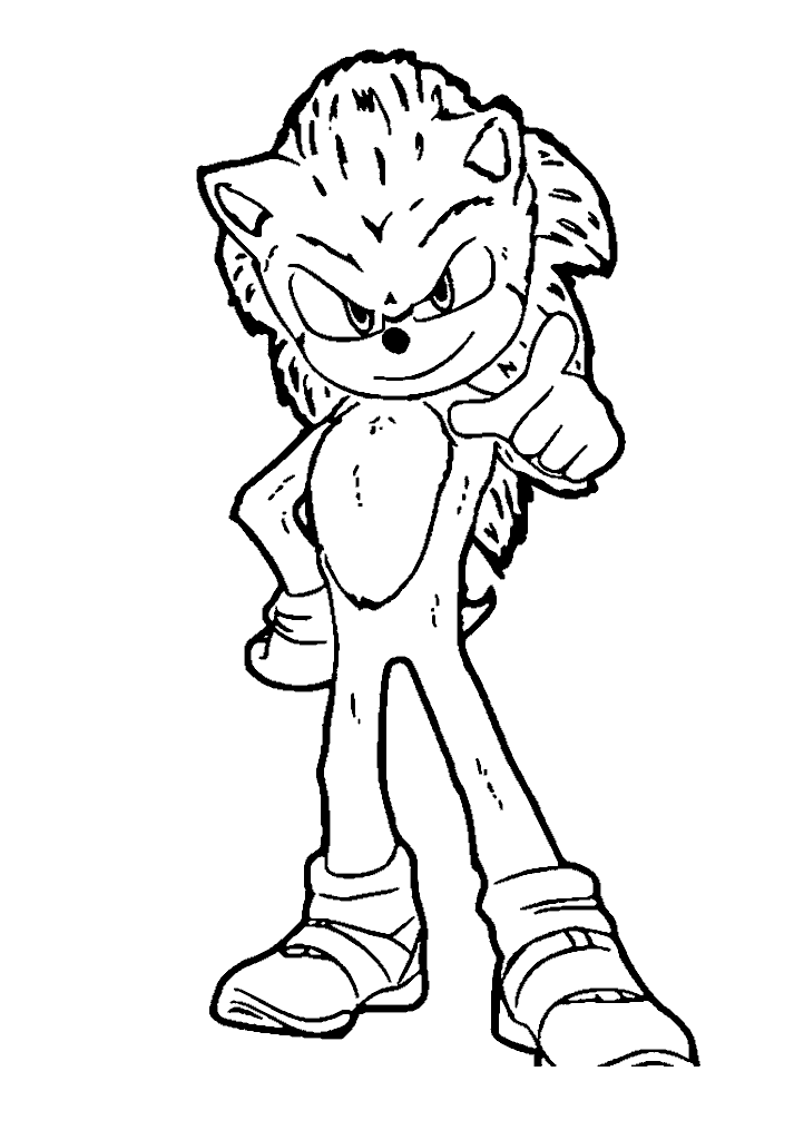 sonic para colorir