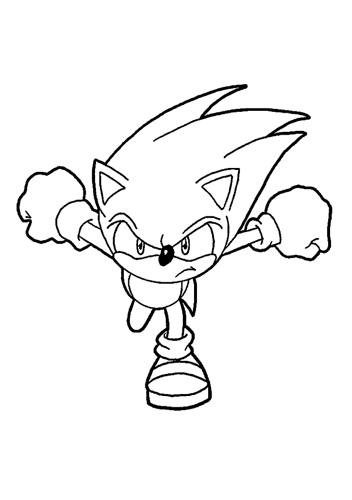 sonic para colorir