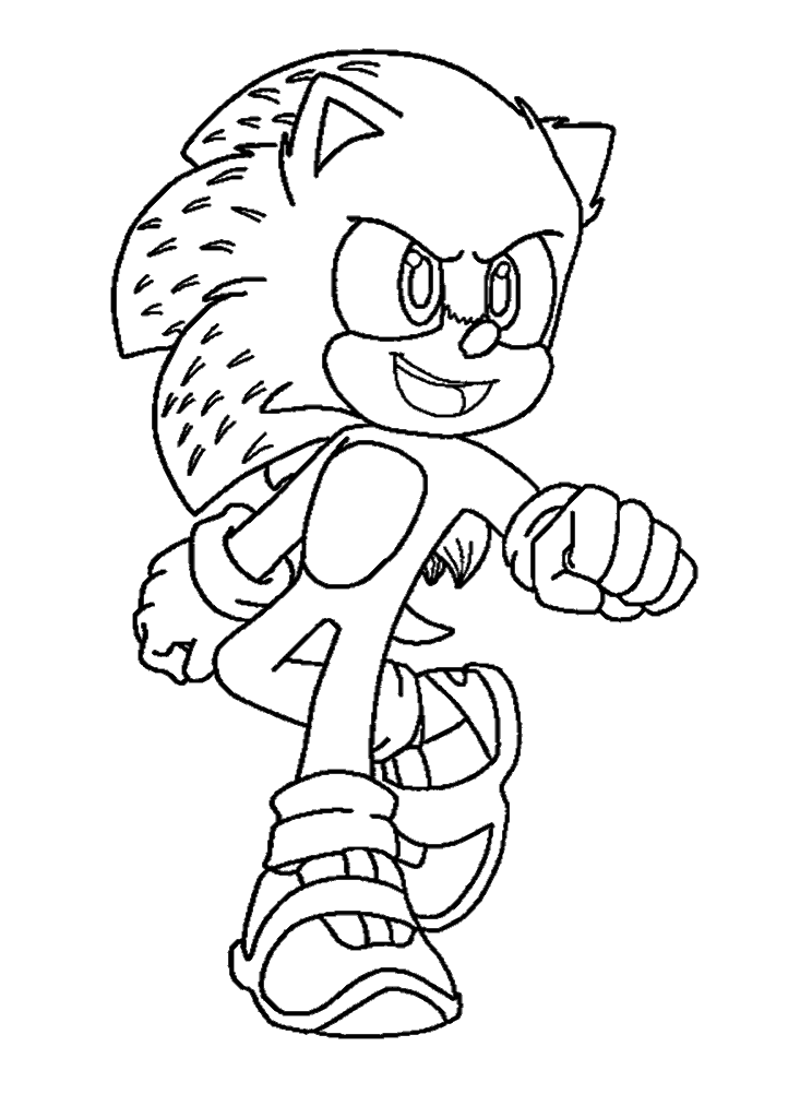 sonic para colorir