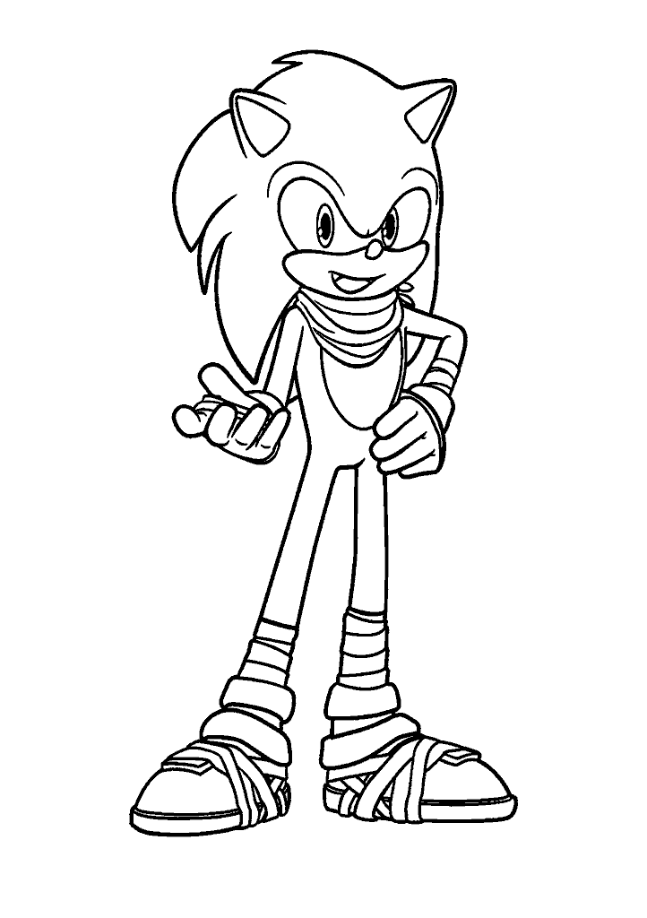 sonic para colorir