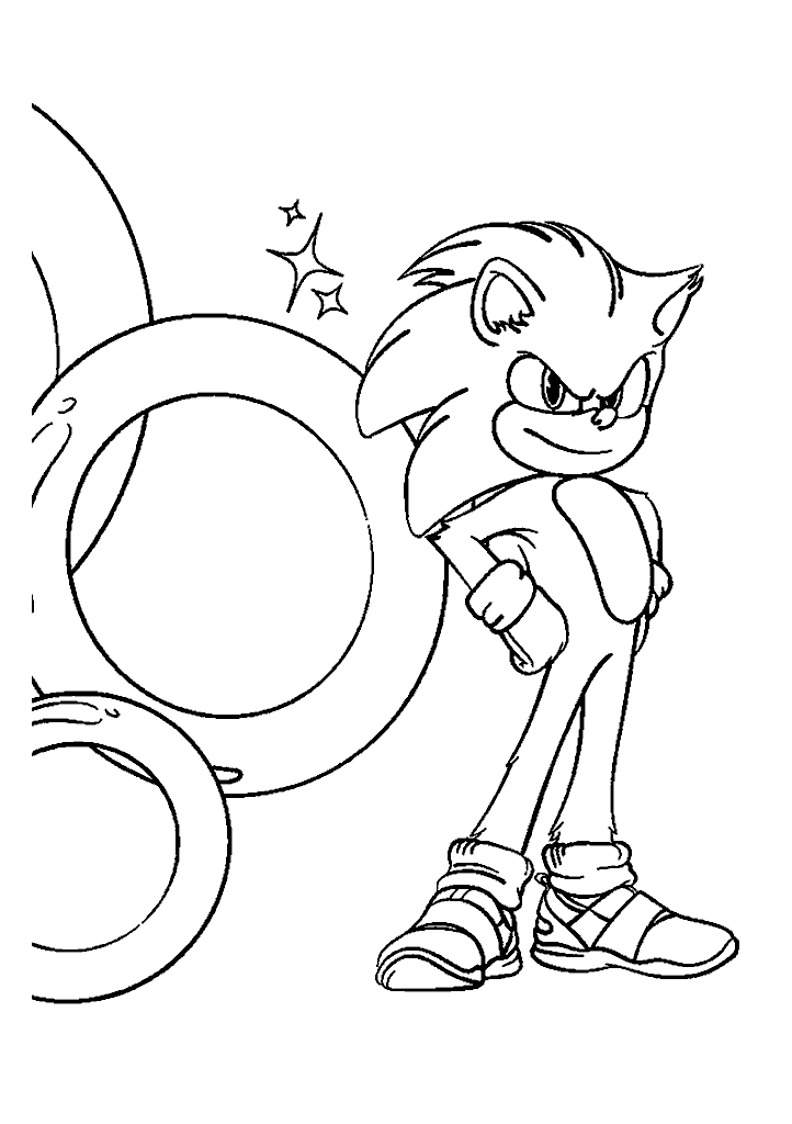 sonic para colorir