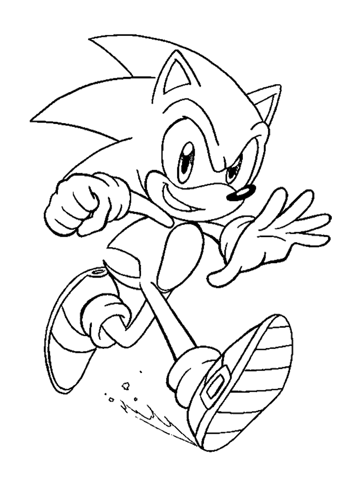 sonic para colorir