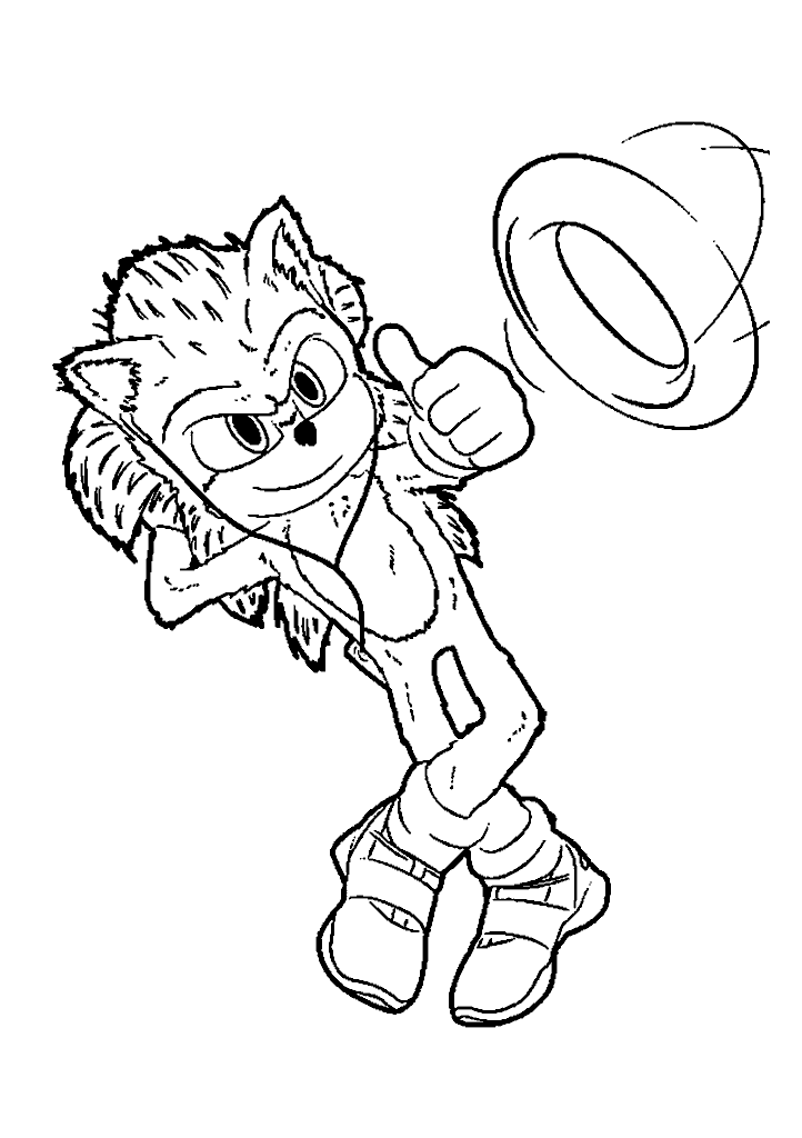 sonic para colorir