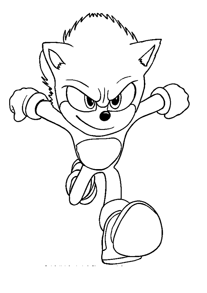 sonic para colorir