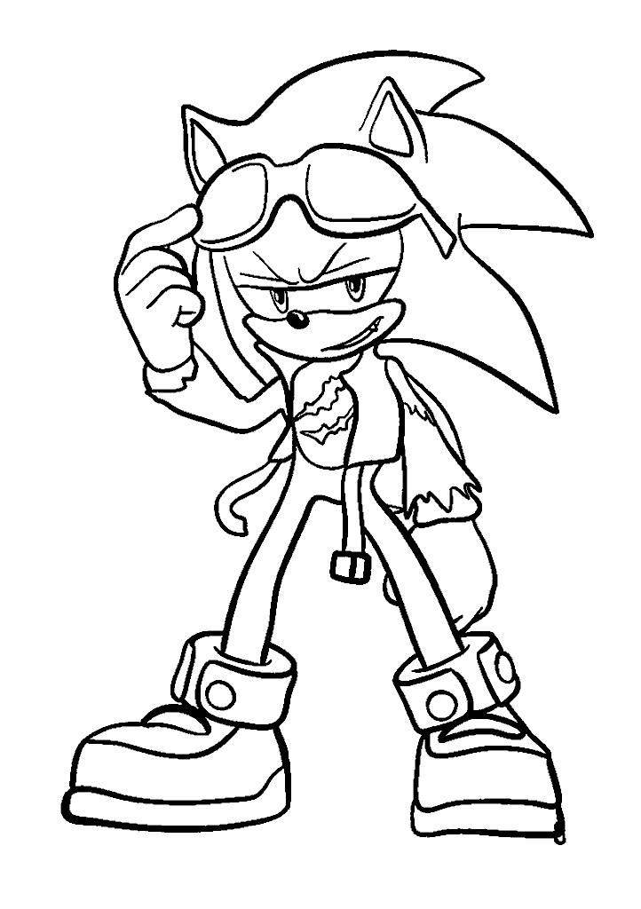 sonic para colorir