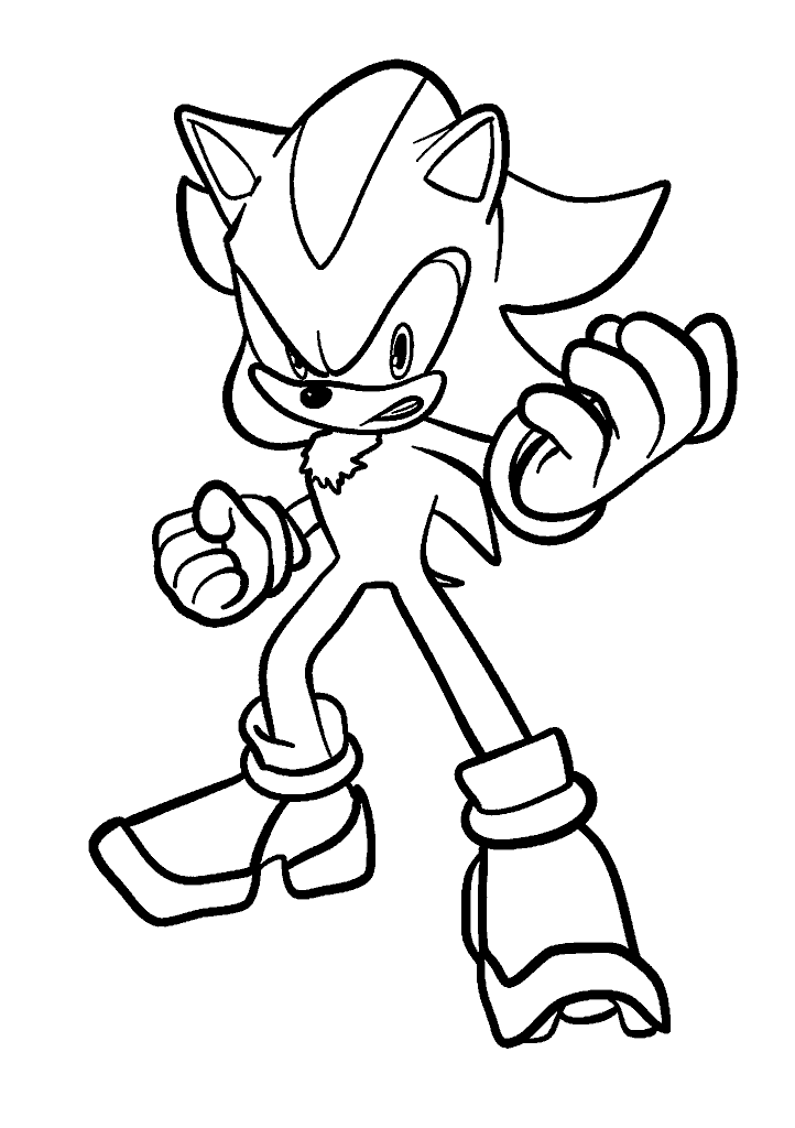 sonic para colorir