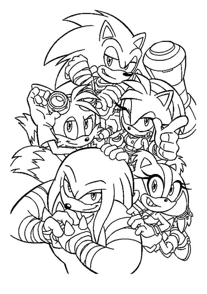 sonic para colorir