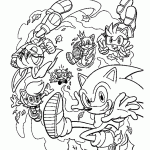 sonic para colorir