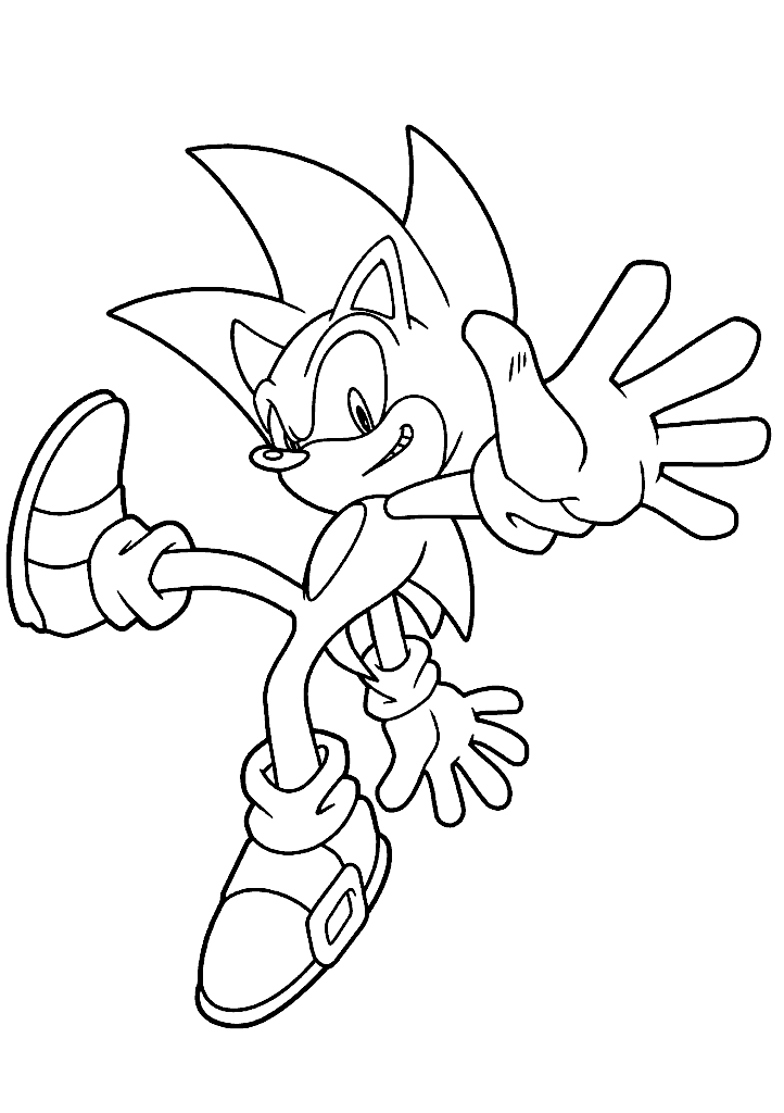 sonic para colorir