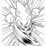 sonic para colorir
