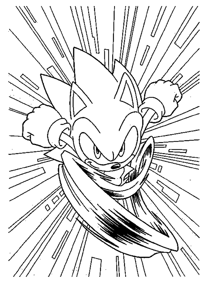 sonic para colorir