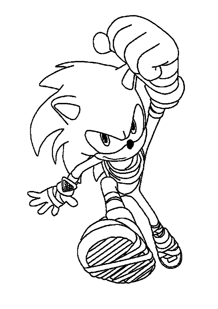 sonic para colorir