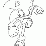 sonic para colorir