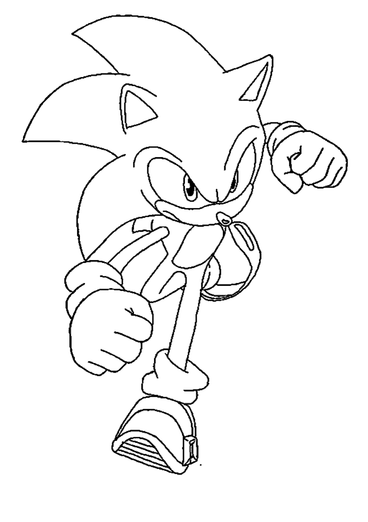 sonic para colorir