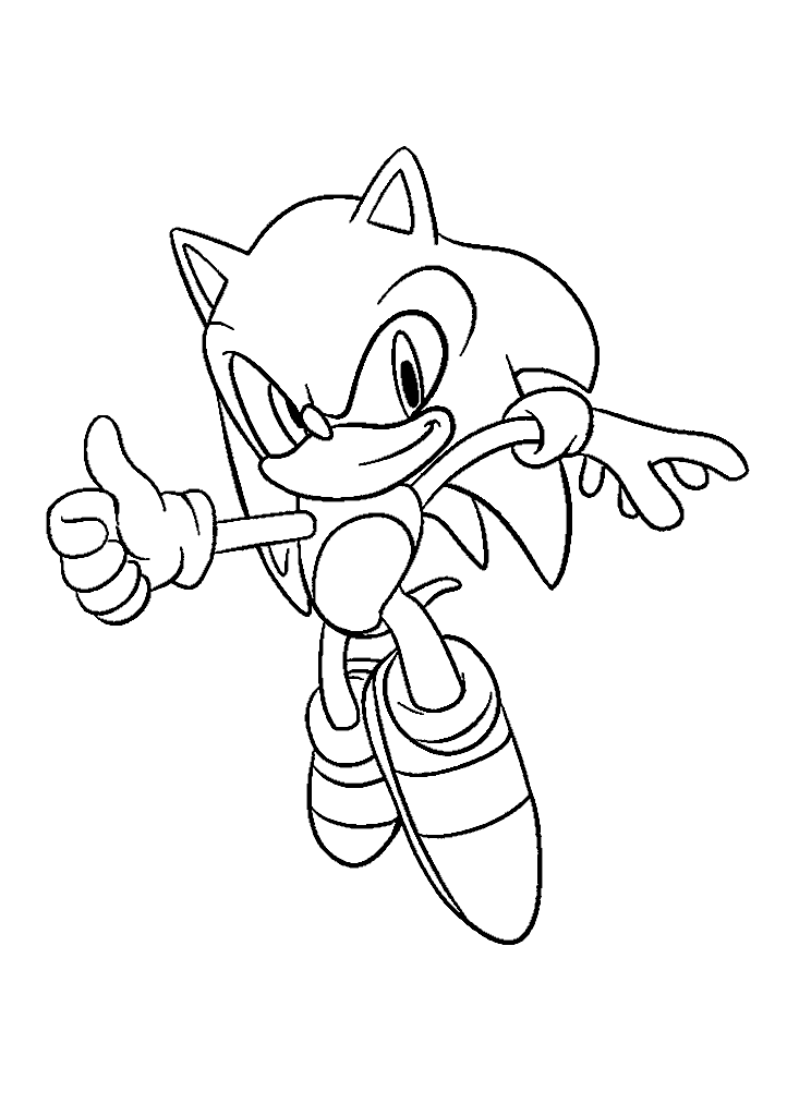 sonic para colorir