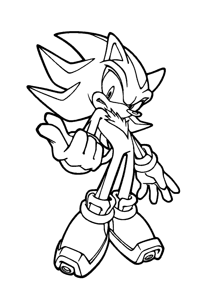 sonic para colorir