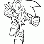 sonic para colorir
