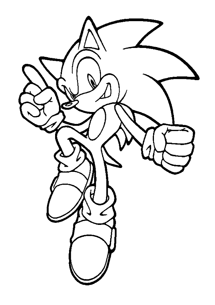 sonic para colorir