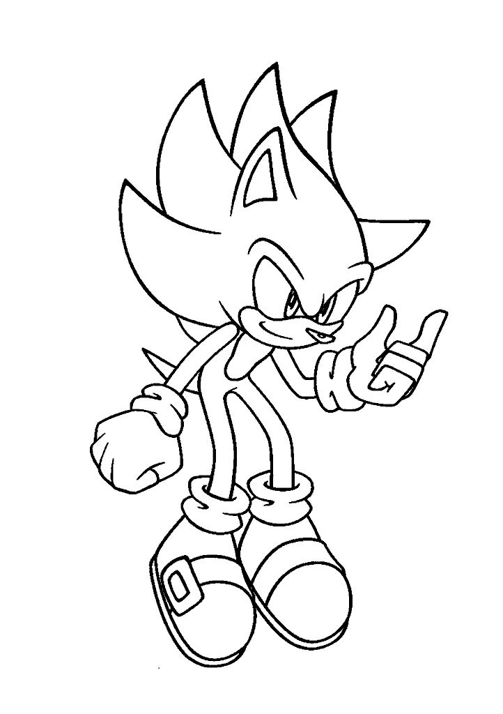 sonic para colorir