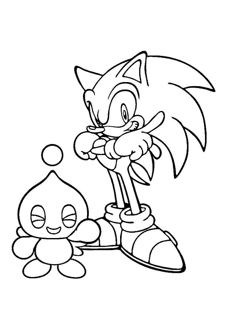 sonic para colorir
