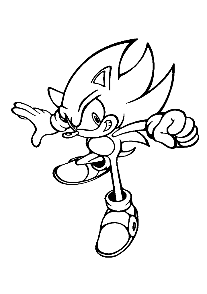 sonic para colorir
