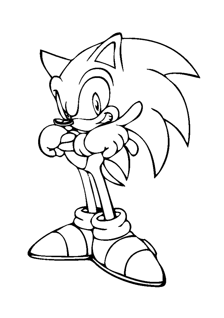 sonic para colorir