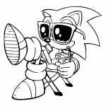 sonic para colorir