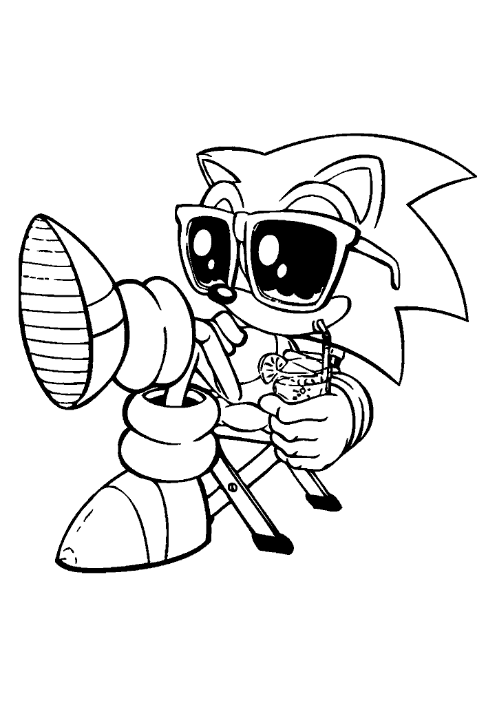 sonic para colorir
