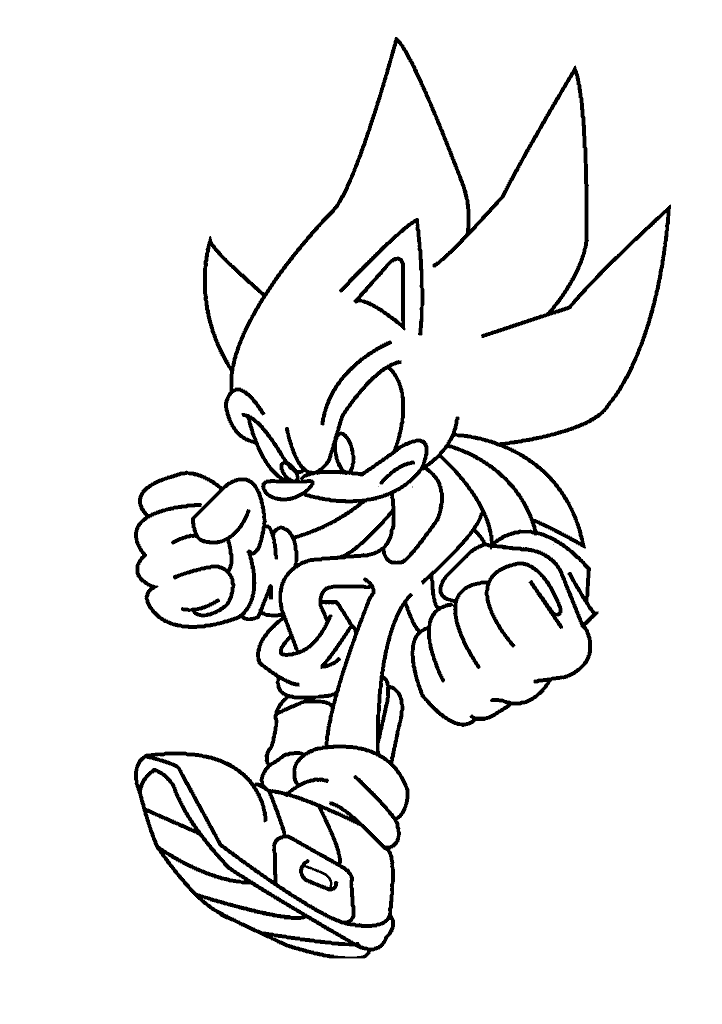 sonic para colorir