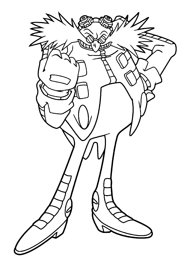 sonic para colorir