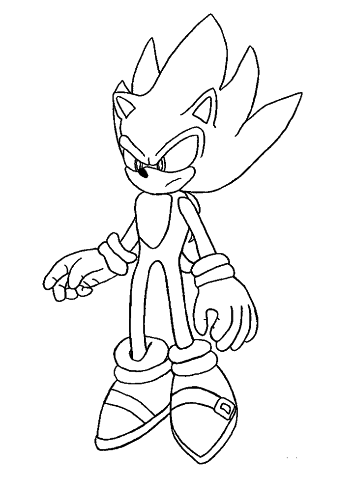 sonic para colorir