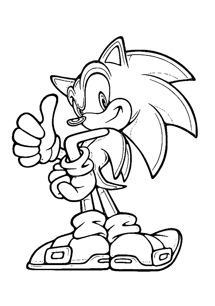 sonic para colorir