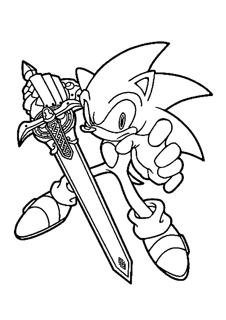 sonic para colorir