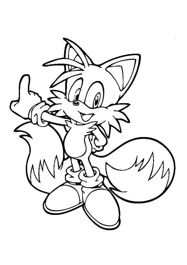sonic para colorir