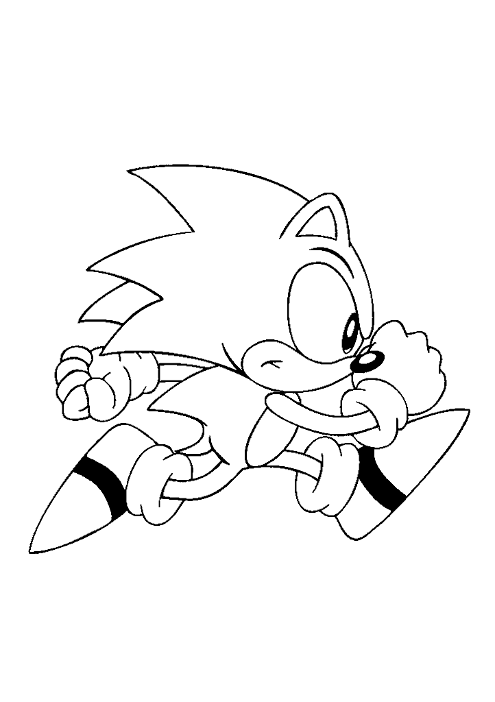 sonic para colorir