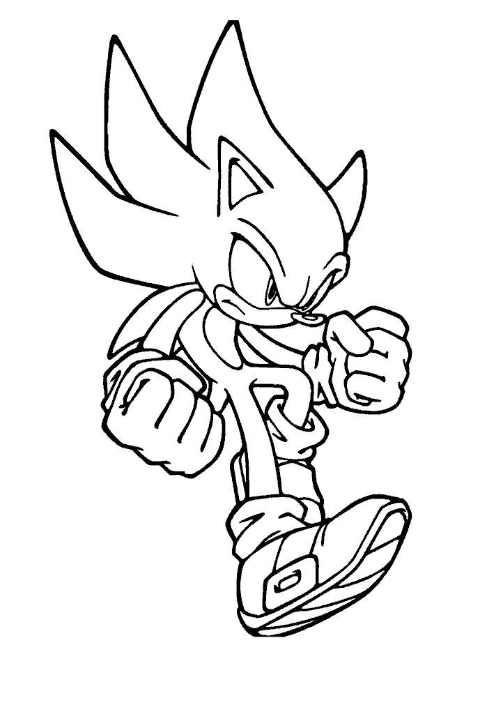sonic para colorir