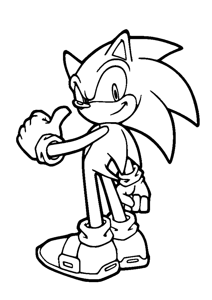 sonic para colorir