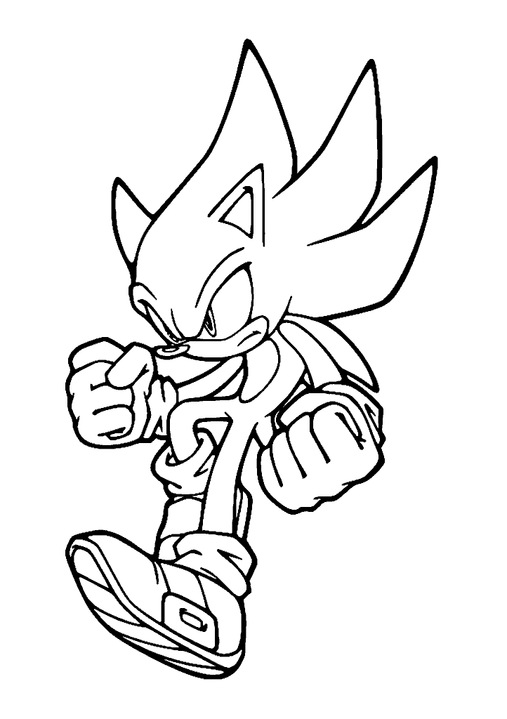 sonic para colorir