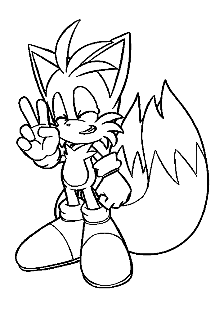 sonic para colorir