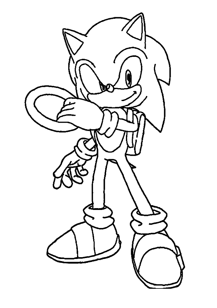 sonic para colorir