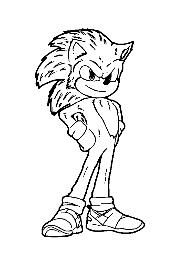 sonic para colorir