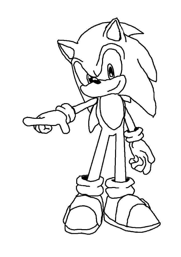 sonic para colorir