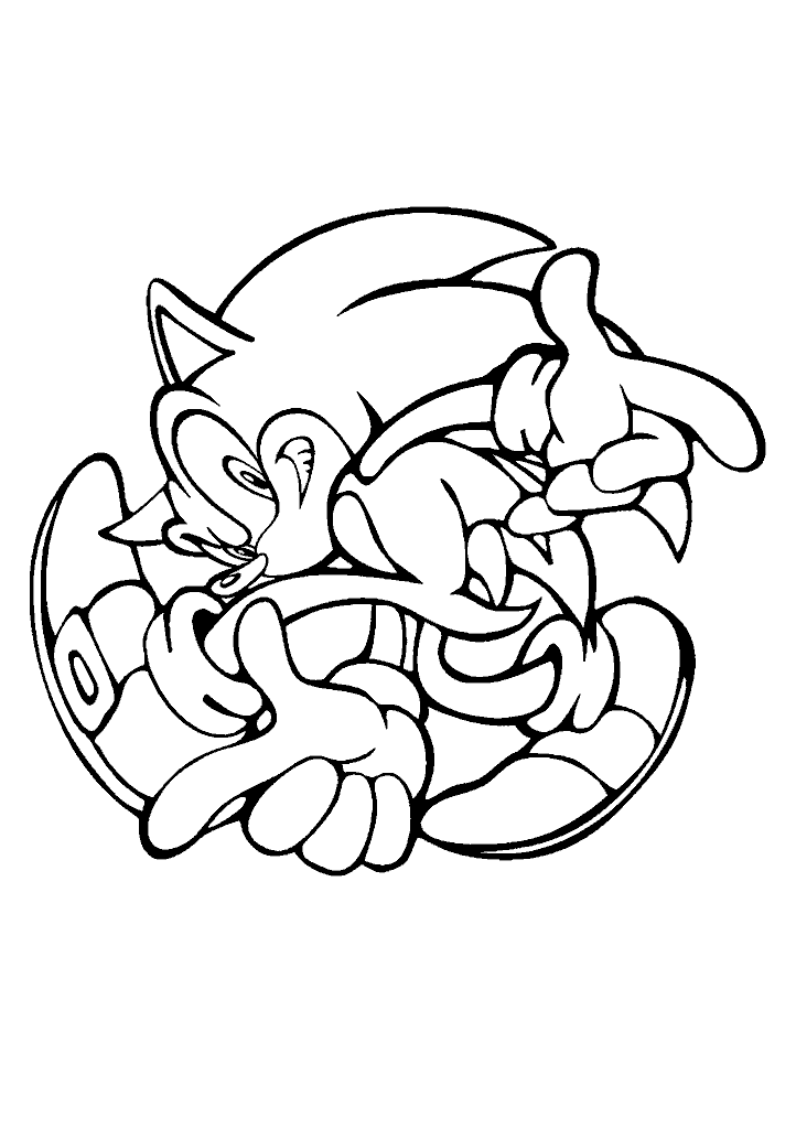 sonic para colorir