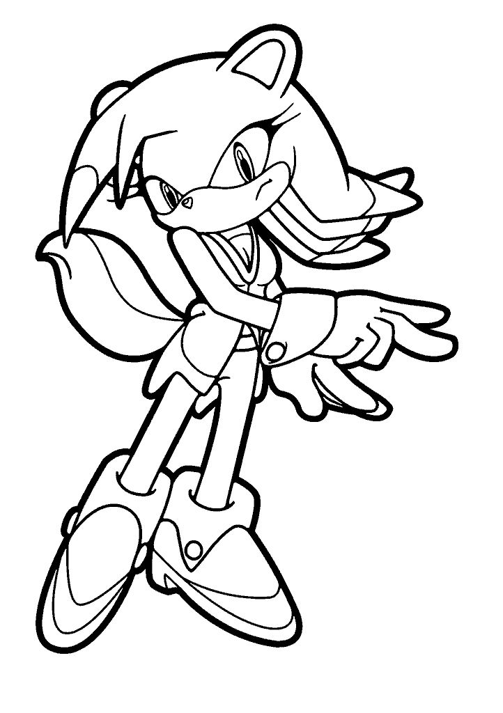 sonic para colorir