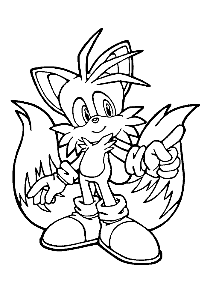 sonic para colorir